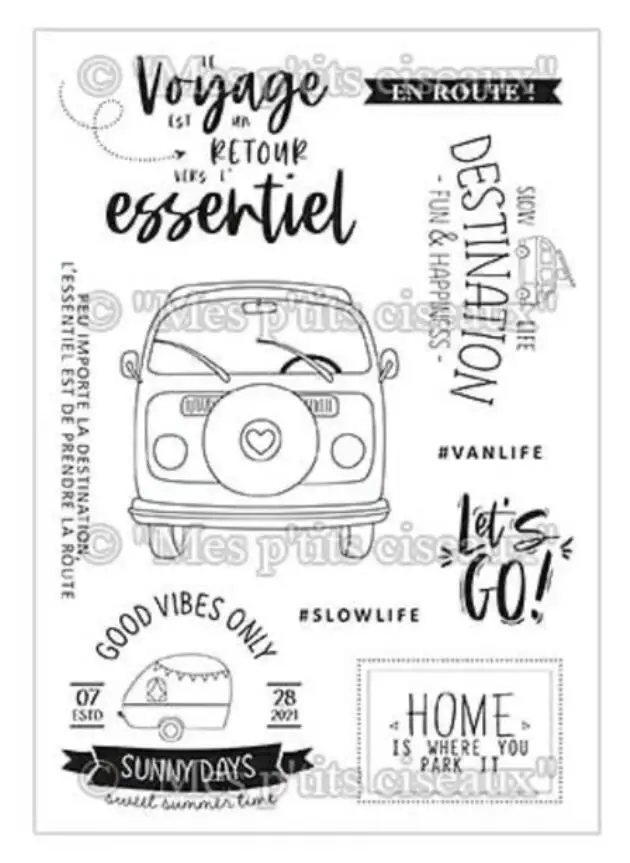 Французский прозрачный силиконовый штамп/печать для DIY