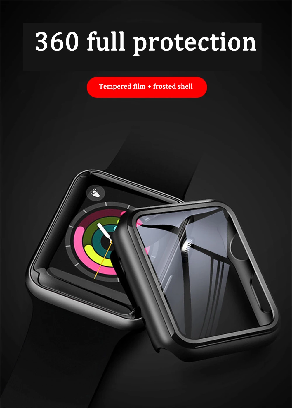 Чехол для часов Apple iWatch 1/2/3/4/5 поколение закаленная Пленка чехол все в одном Watch