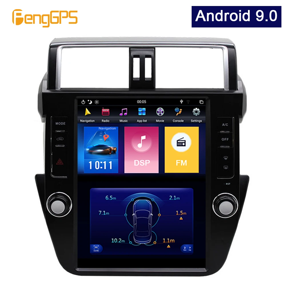 Android 9 0 Tesla вертикальный экран для Toyota Land Cruiser prado 2014 2017 мультимедийный DVD плеер GPS
