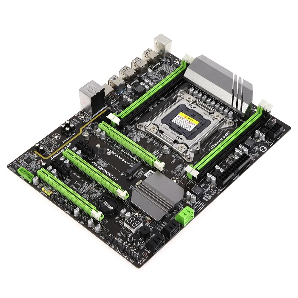Billig X79 Turbo Moederbord LGA2011 ATX SATA3 PCI-E NVME M.2 SSD Ondersteuning REG ECC Geheugen En Xeon E5 Prozessor