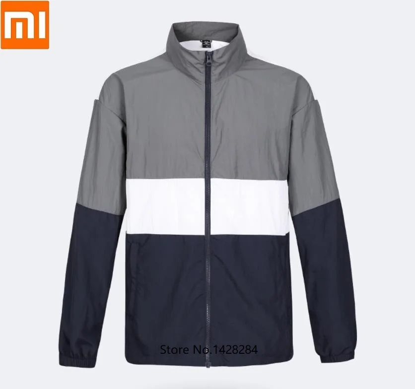 Xiaomi Uleemark Мужская трендовая цветная спортивная куртка с защитой от брызг Светоотражающая дышащая наружная Толстовка с принтом