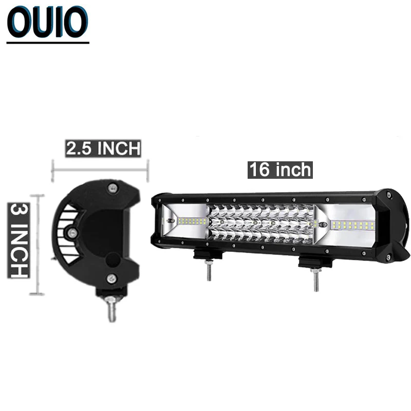 432W 16 дюймов внедорожный светильник бар рабочий для вождения по бездорожью лодок