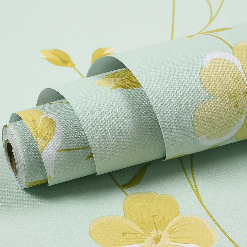 

Leaf Fruit Flower Embossing Pattern Self Adhesive Stain Resistant Wallpaper Peel and Stick Waterproof Bedroom Wall Stickers