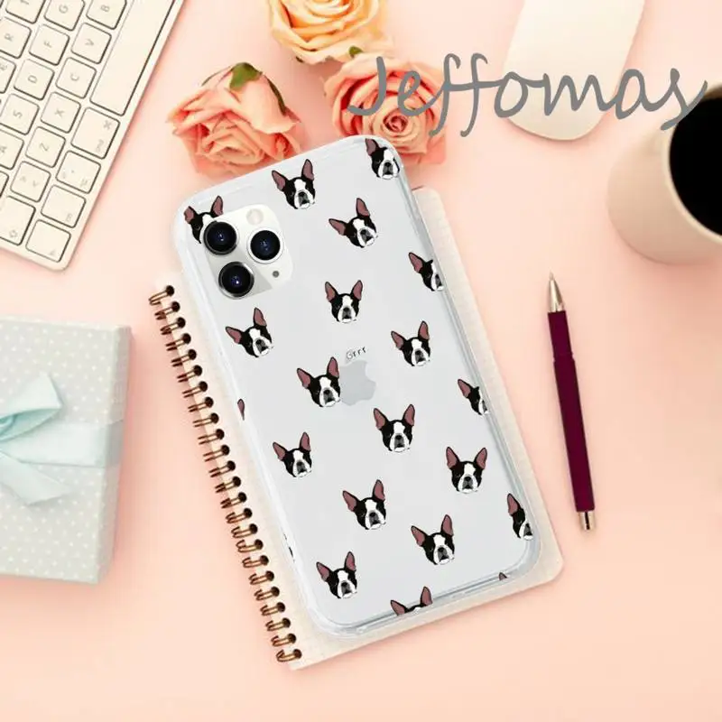 

Pit Bull cute dog animal Phone Case Transparent for iPhone 11 12 mini pro XS MAX 8 7 6 6S Plus X 5S SE 2020 XR
