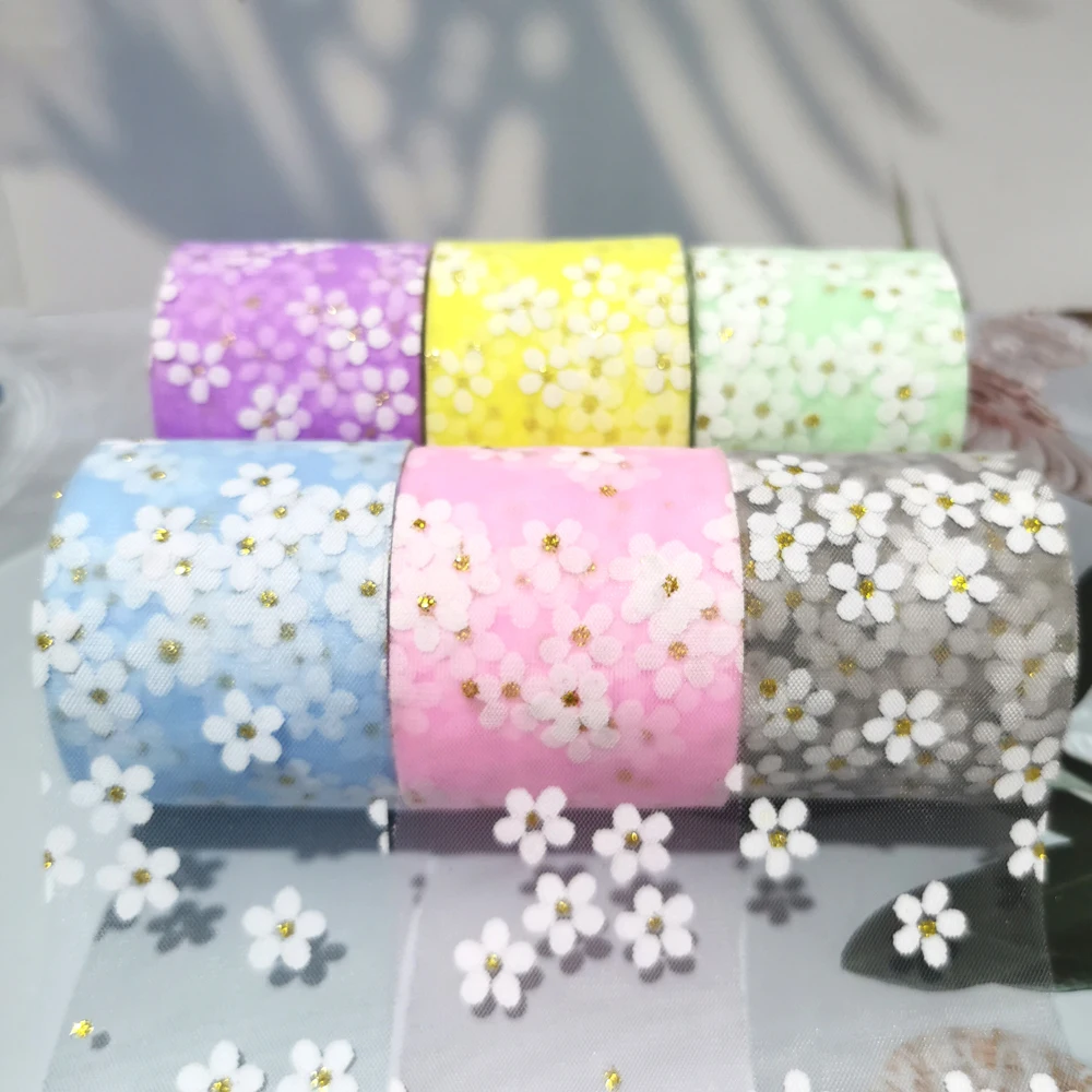 6 см 25y красивые фатиновые платья пачки в цветочек рулон для поделок ручной