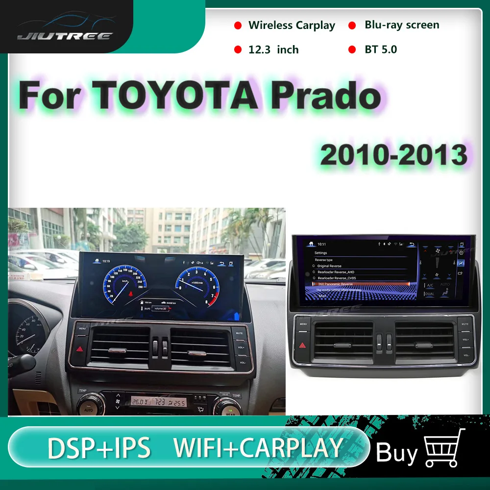 

Автомобильный радиоприемник 2 Din Blu ray с экраном Android для TOYOTA Prado 2010-2013, GPS-навигация, DVD, мультимедийный плеер, автомобильный видео стерео ресив...