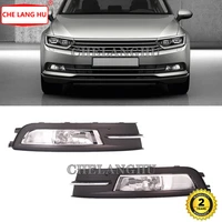 for vw passat b8 2015 2016 2017 2018 2019 2020 car styling front halogen fog light fog lamp with fog grille and bulbs