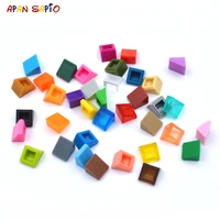 100pcs diy building blocks figure smooth bevel bricks 1x1 educational creative size compatible with 54200 toys for children