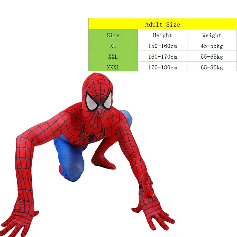 red spider man Новинка года; костюм Человека-паука для взрослых; костюм зентай для косплея супергероя-паука; костюм для Хэллоуина; комбинезоны - Цвет: red spider man