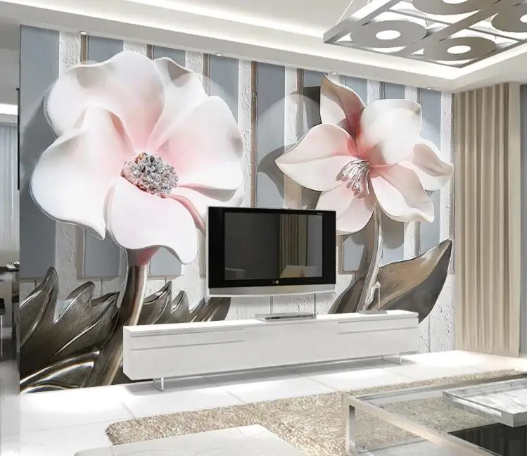 Пользовательский размер современный дизайн тисненые цветы фортепиано ключи