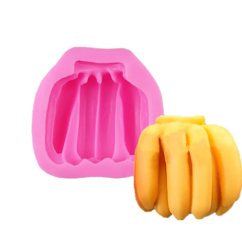 

3D Fruit Net Red Banana Mousse Cake Silicone Mold Banana Shape DIY French Dessert Baking Home