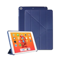 case for ipad 9 7 2017 2018 multi fold stand pu leather smart cover for ipad 5th 6th generation silicone soft back tablet case