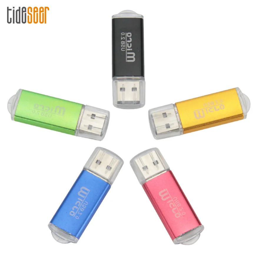 High Speed Mini USB 2.0 Micro SD TF T-Flash Memory Card Reader Adapter Plug and Plug For PC Laptop Tablet 300pcs