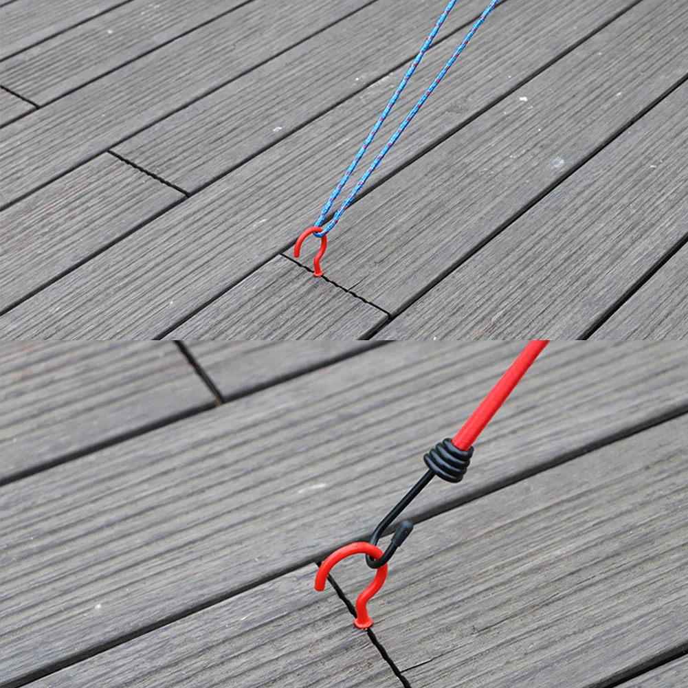 

20pcs Ergonomic Backyard Hiking Aluminum Alloy Shelter Deck Home Canopy Outdoor Camping Tent Nail Thickened Question Mark Shape