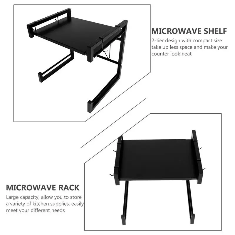 

Adjustable Kitchen Storage Shelf Microwave Oven Rack Telescopic Counter Shelf Microwave Oven Shelf Rack Standing Type