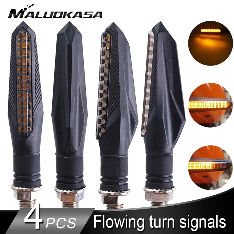 Универсальные Светодиодные поворотники для мотоцикла янтарная лампа задний