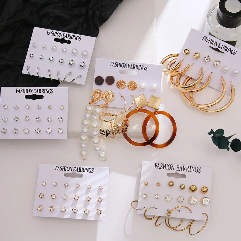 Большие металлические серьги кольца FNIO модные в стиле хип хоп золотого и