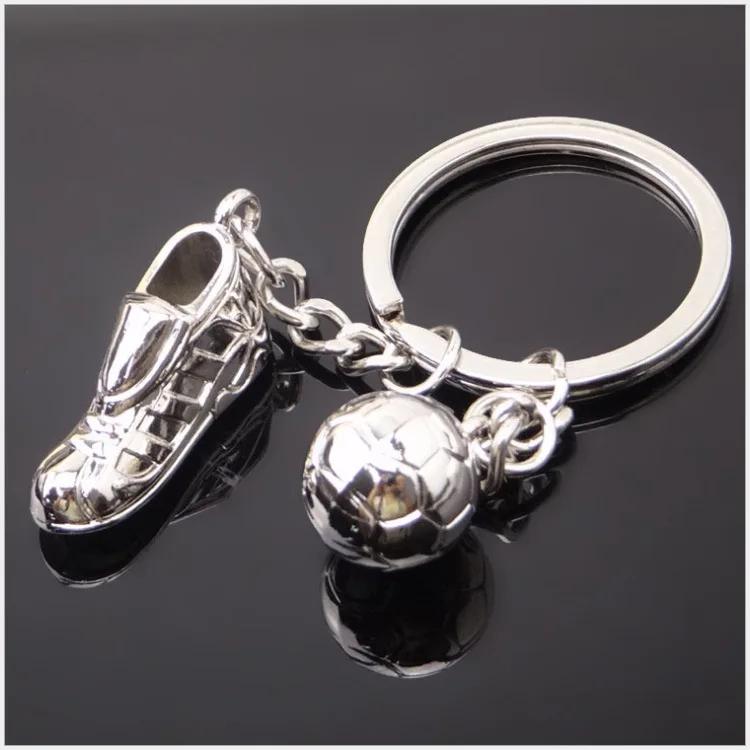 Металлический футбольные кроссовки брелок для ключей автомобильные аксессуары