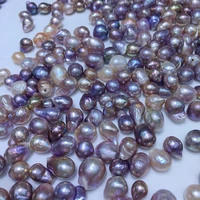 free shippingdiy pearl beads5 pcslot9 13mm good luster aa baroque100 nature freshwater loose pearlhalf hole drilled