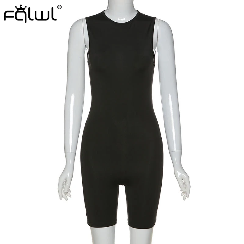 FQLWL белые черные сексуальные летние комбинезоны женский комбинезон короткий