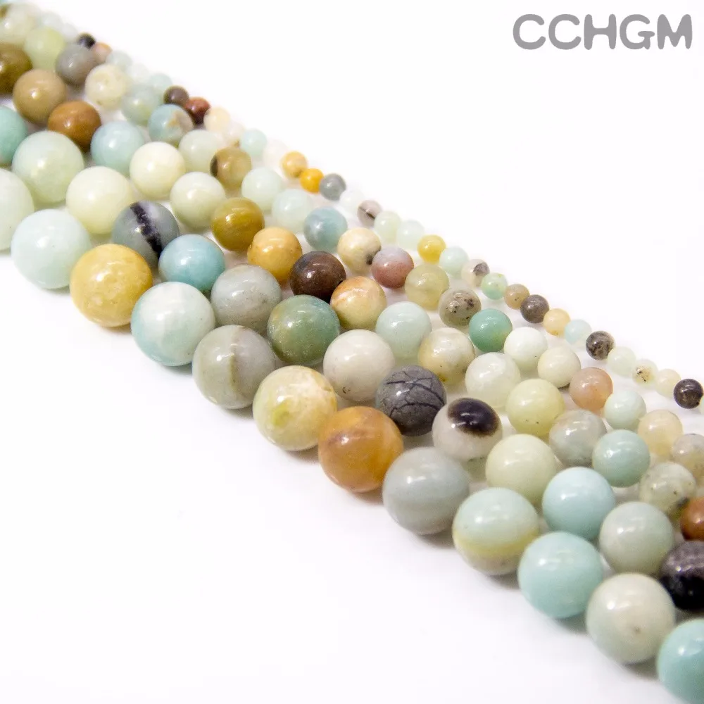 

Beads Jewelry Making Necklace Bracelet Strand Matte Mala Beaded Natural Amazonite Stone Loose Spacer DIY Men 4/6/8/10/12MM