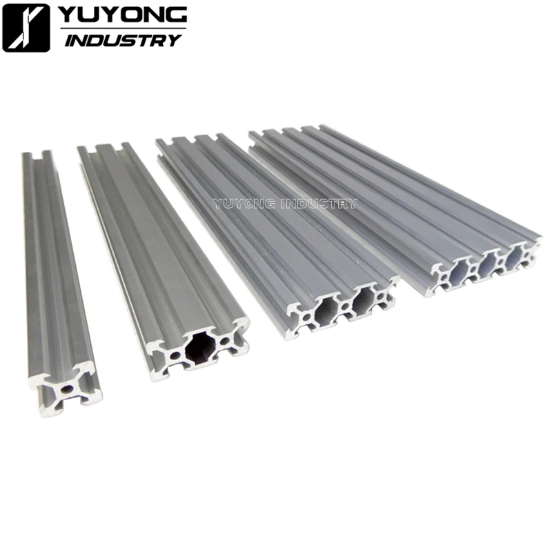 50Meters/Lot  Aluminum Profile European Standard Silver/Black 2020 V-Slot Aluminum Profile Extrusion Frame For CNC 3D Printers