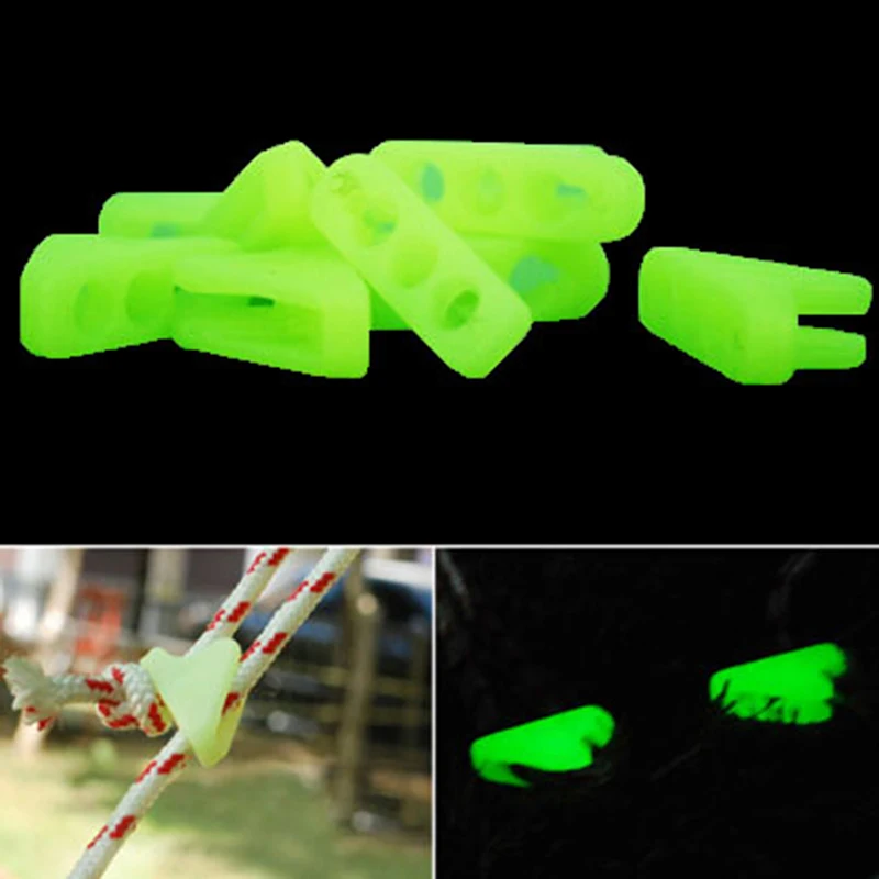

10 шт. светящаяся веревка, треугольная пластиковая анти-наконечник, Пряжка для палатки для кемпинга и активного отдыха