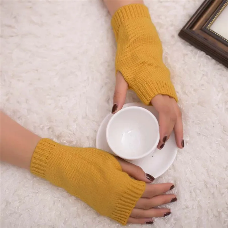 Модные женские туфли для девочек трикотажные Arm теплые без пальцев Зимние