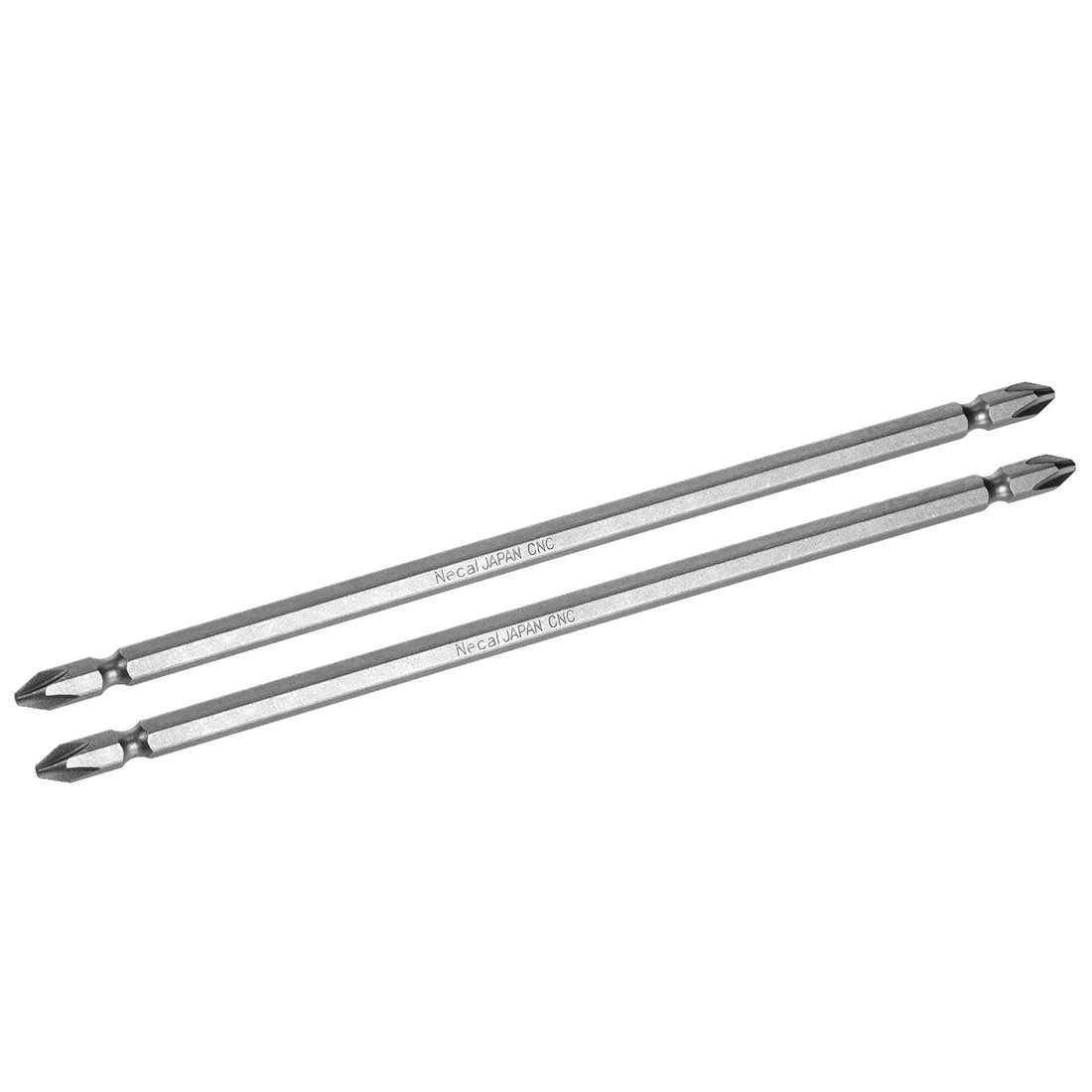 

uxcell 2pcs 1/4inch Hex Shank 200mm Length Magnetic Screwdriver PH2 Phillips Double-Head Screwdriver Bits S2 Alloy Steel