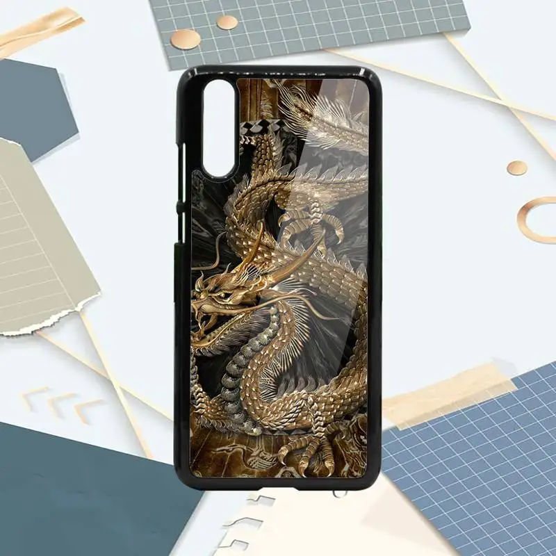 

Chinese Dragon retro art animal Phone Case PC For Samsung galaxy S note 8 9 20 10 e lite2019 plus pro ultra