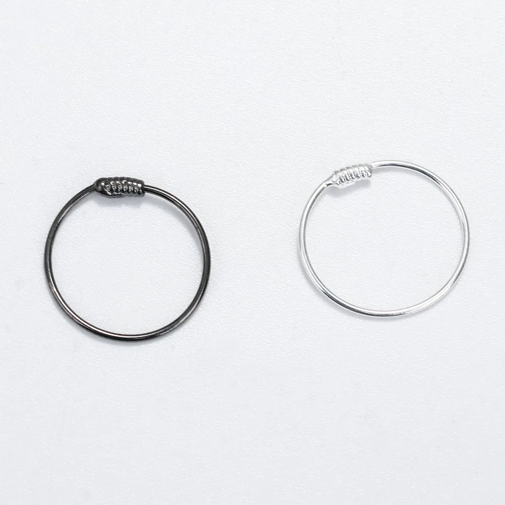 

Small ear ring female temperament Korean ear buckle sterling silver circle earrings 2020 new trendy ear bone nail earring