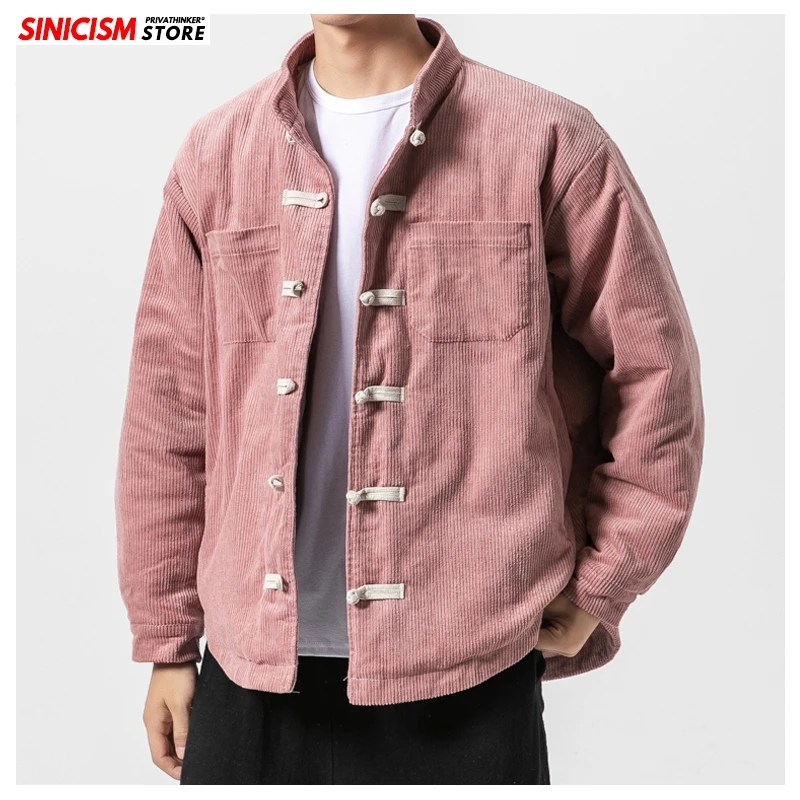 Sinicism Store мужские зимние винтажные китайские стильные вельветовые парки