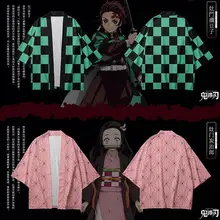 Японское аниме Demon Slayer кимоно Tanjirou Nezuko костюмы для косплея мужчин