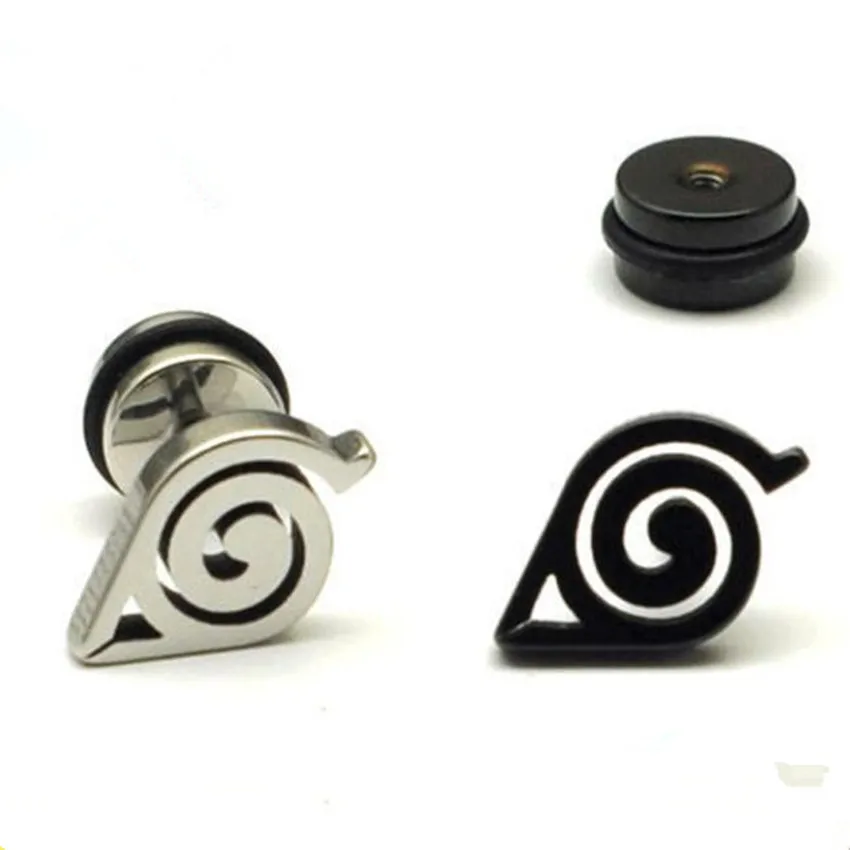 Аниме удзумаки Хокаге с логотипом Konoha косплей значок-реквизит черные Серебряные