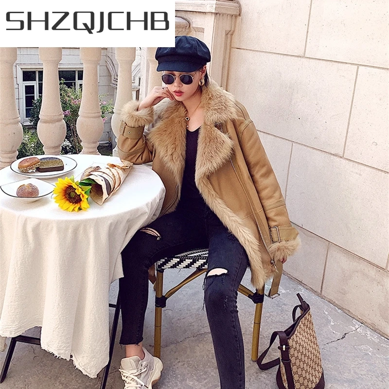 

JCHB 2021 Clothes Women Winter Jacket Real Fur Coat Female Sheepskin Leather Coats Natural Fur Shearling Jacket 11828-118 KJ749