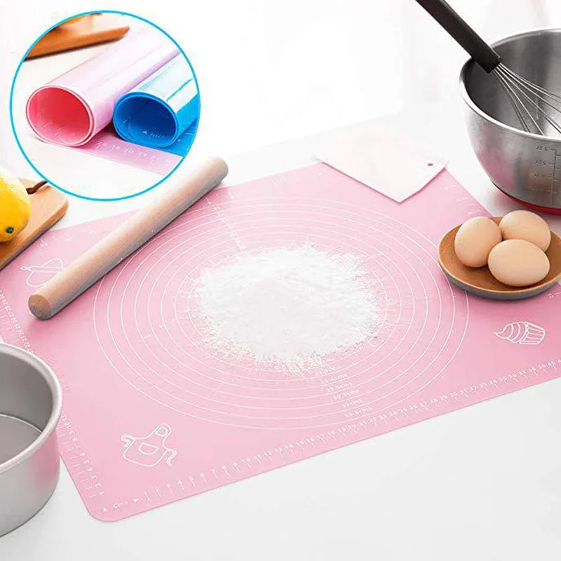 

Non-Stick Silicone Fiber Rolling Dough Mat Pizza Dough Maker Baking Kitchen Accessories Cooking Tools Utensils Bakeware Gadgets
