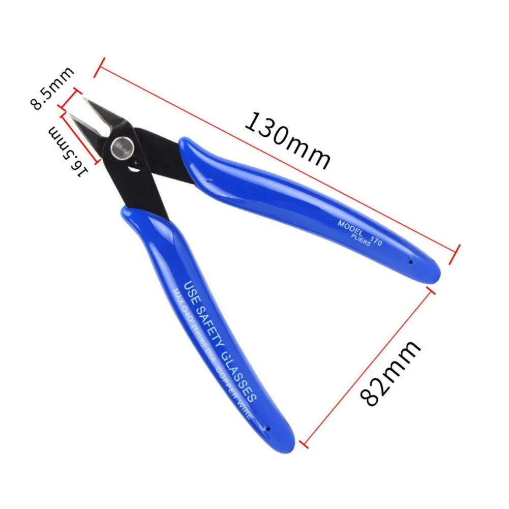 

5pcs Wire Snips Pliers Blue Diagonal Cutting Durable Flush Side Cutter High Quality Electronic Industry Repair Jewelry Process