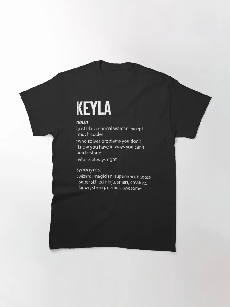 

Женская Классическая футболка с надписью Keyla