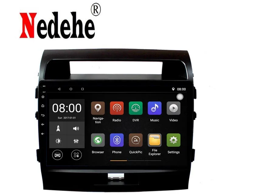 Nedehe 10 1 дюймов автомобильное радио GPS навигация Android 8 автомобильный gps dvd плеер для