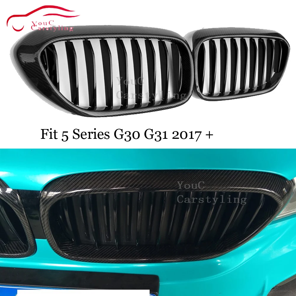 Передняя решетка радиатора для BMW 5 серии G30 G31 2017 + 520i 530i 540i M550i M5 F90|Гоночные