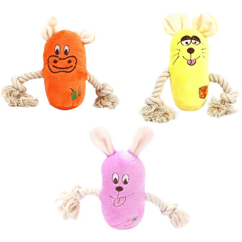 

Pet Lovely Durable Plush Toys Dogs Chew Toys for Cleaning Teeth Solving Boredom Cat dog toys Cat puppy pet chew toy