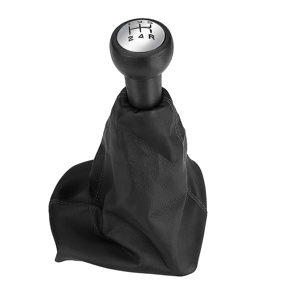 

5 Speed Gear Shift Stick Knob Dust-proof Cover Gaiter Boot Leather for Peugeot 207/307/406