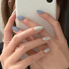 24 шт.коркорт. Полное покрытие накладные ногти матовые чистые зеркальные акриловые ногти для женщин