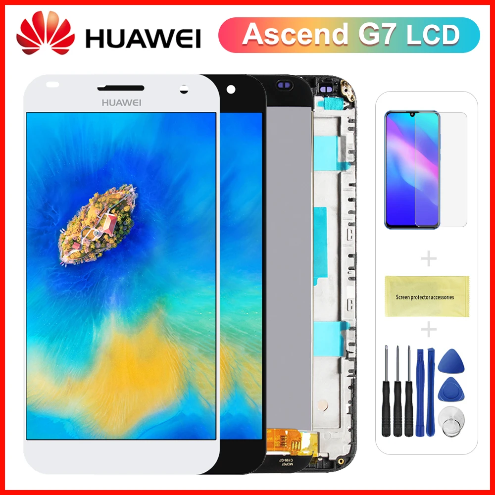 5 ''для Huawei Ascend G7 ЖК дисплей + сенсорный экран с рамкой дигитайзер в сборе Замена