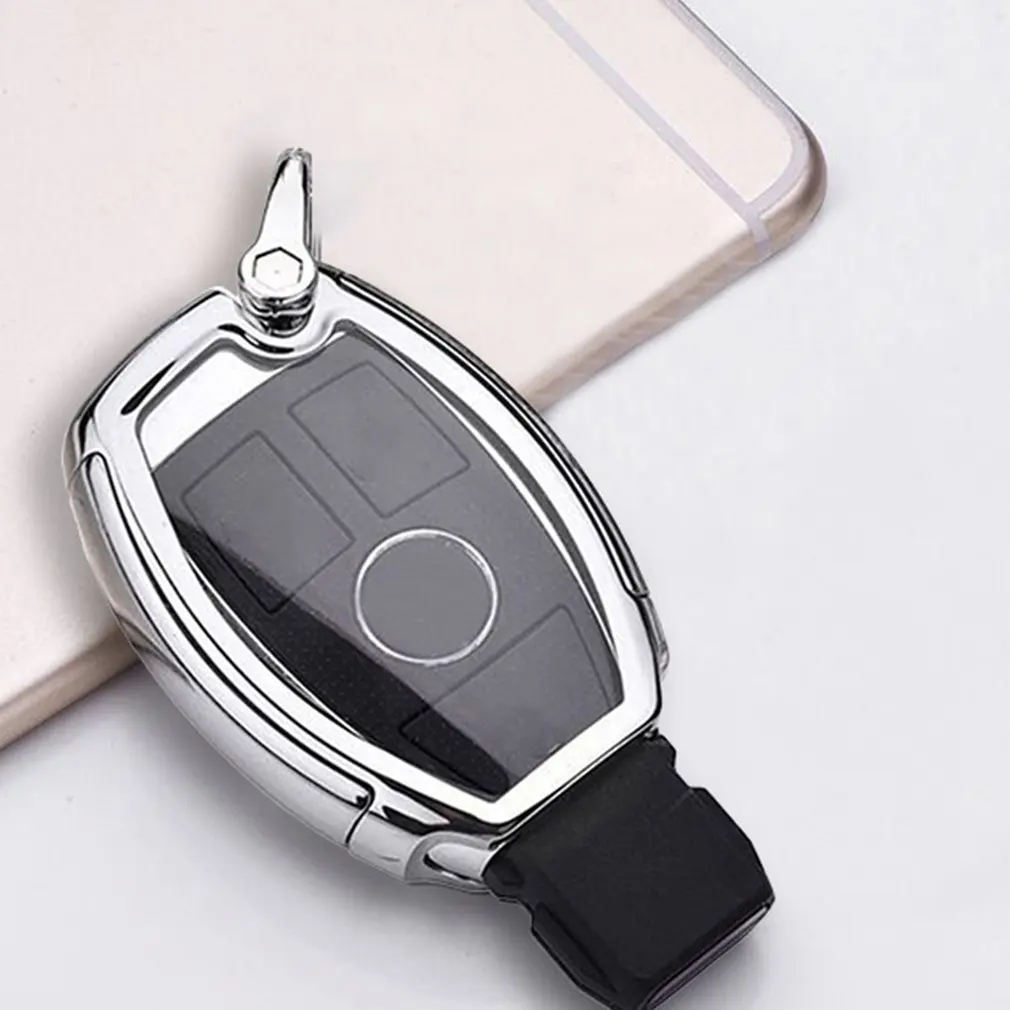 

Car Key Case Cover Key Case Protective Shell Holder PC+TPU Remote Control For C200L, E260L CLA220, GLA200, GLC260l GLS