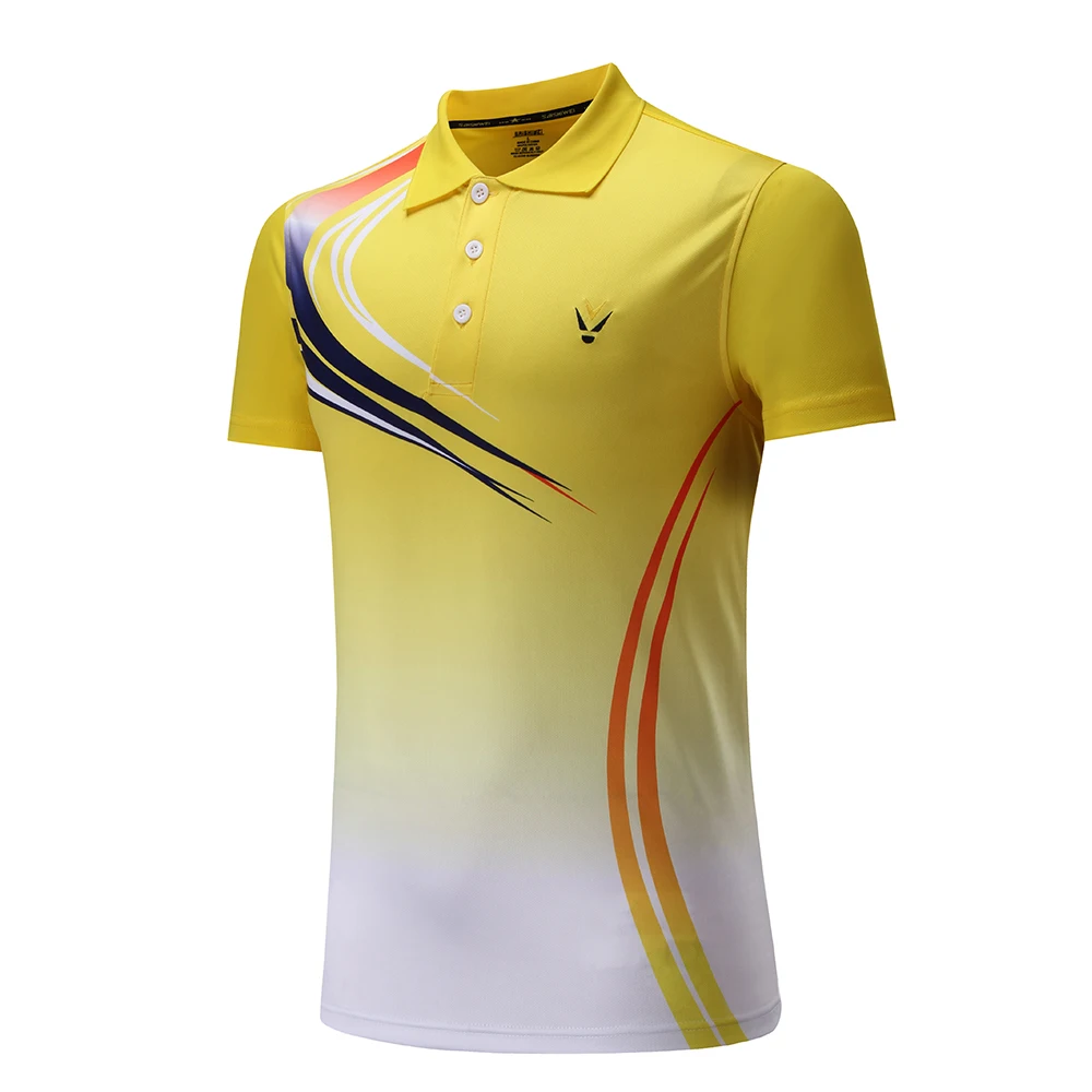 Men-Women-Child Tennis T Shirts,Turn-Down Collar Quick Dry Tennis T Shirt,Badminton Clothes ,Boys Sport Kit Table Tee Shirt 3862