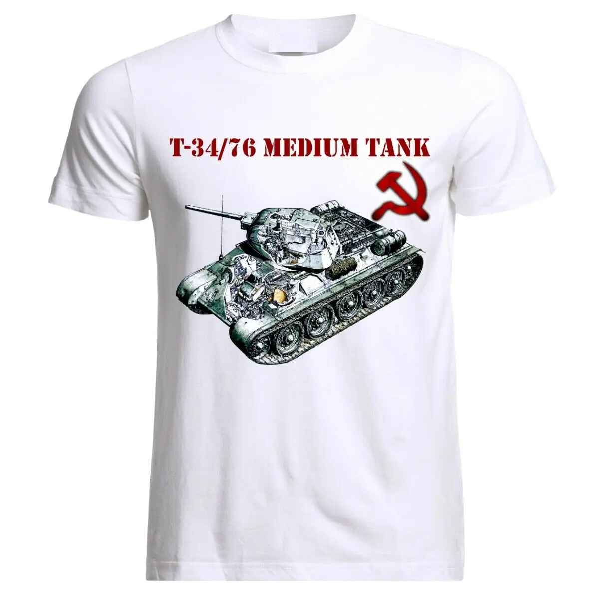 

T 34-76 Tank Panzer Armure WW2 Army War USSR Russia T-Shirt