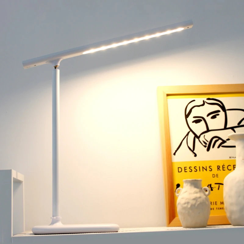 USB перезаряжаемая светодиодная Магнитная Настольная лампа с сенсорным