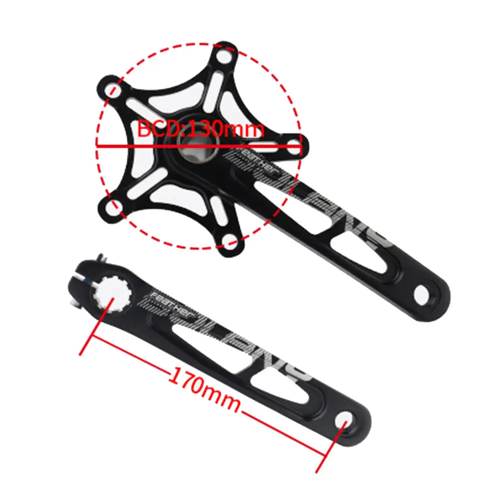 

Bicycle Crank Set BCD130 170mm Bike Crankset with Ceramic Bottom Bracket for Folding Bicycle