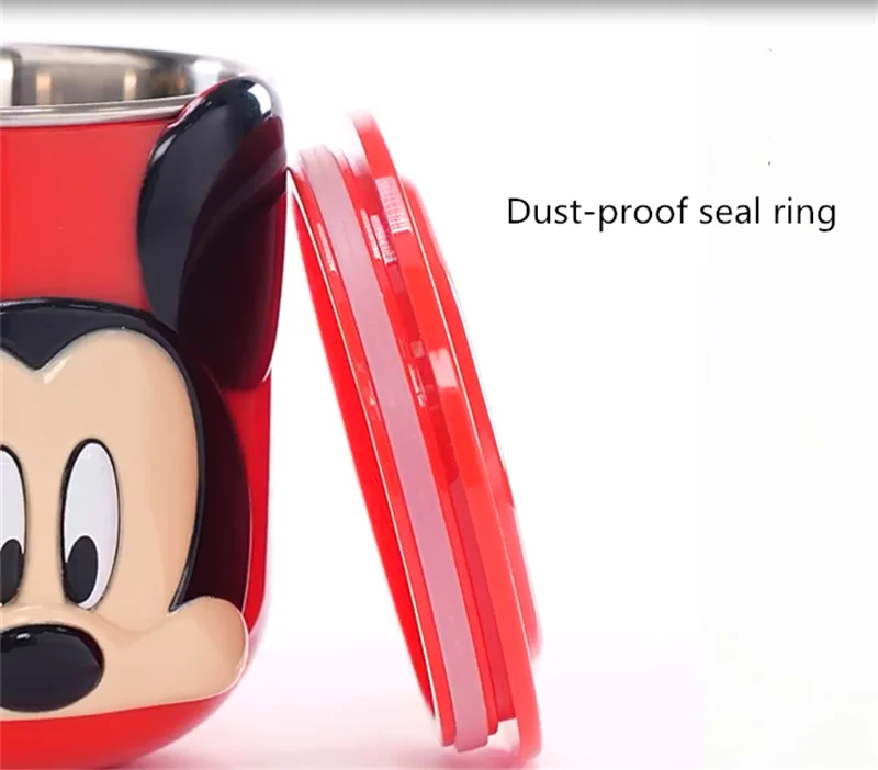 280 мл Дисней 3D мультфильм чашка для воды 304 кружка из нержавеющей стали дети молоко кофе посуда для напитков с ручка для крышки кружки для офиса и дома